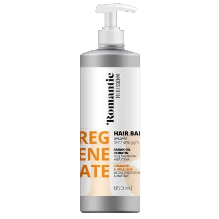 Romantic Professional Regenerating & Strengthening Hair Balm with Argan Oil & Keratin for Damaged & Dull Hair
