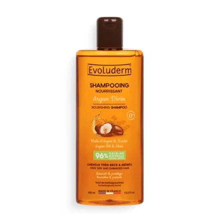 Evoluderm Argan Divin Nourishing Shampoo with Argan Oil & Shea for Dry & Damaged Hair - silicone free, parabens free