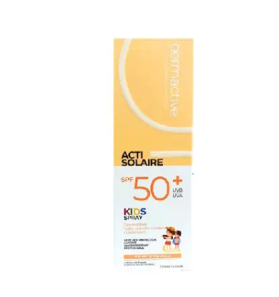 Dermactive Hypoallergenic Water-Resistant Face & Body Kids Sunscreen Spray SPF50+