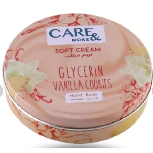 Care & More Softening Face, Hand & Body Cream Vanilla & Biscuit Scent with Glycerin