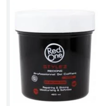 Red One Style'z Repairing, Shining & Moisturizing Professional Styling Gel with Protein for Dry Hair Firm Hold 8 - alcohol free