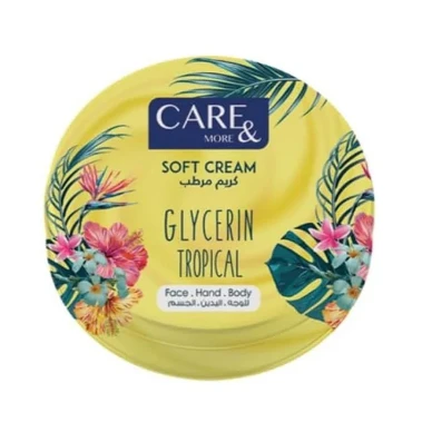 Care & More Softening Face, Hand & Body Cream Tropical Scent with Glycerin