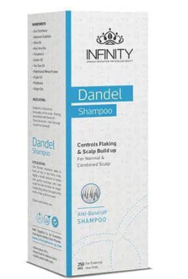Infinity Dandel Anti-Dandruff Shampoo for Oily & Dry Flaky Scalp - SLS free, parabens free - شامبو إنفينيتي داندل المضاد للقشرة لفروة الرأس الدهنية والجافة والمتقشرة - خالٍ من كبريتات لوريل الصوديوم والبارابين