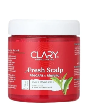Clary Exfoliating & Anti-Hair Fall Scalp & Hair Scrub with Procapil & Matcha Extract