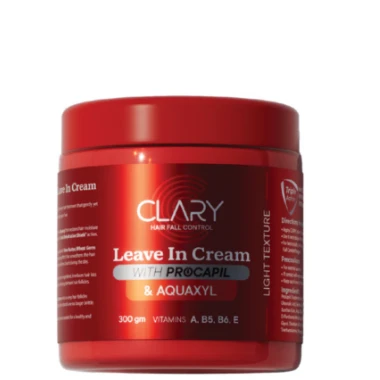 Clary Anti-Hair Fall Leave-In Cream with Procapil, Aquaxyl & Vitamins - sulfate free, parabens free, silicone free
