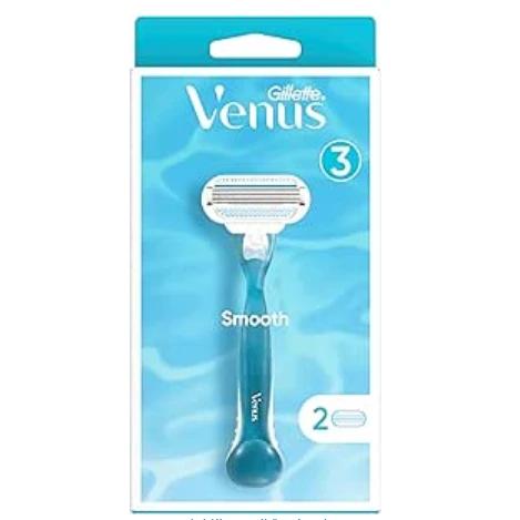 Gillette Venus 3 Blade Razor with 2 Replacement Blades for Women