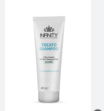 Infinity Treato Anti-Frizz Shampoo for Damaged, Color Treated & Dull Hair - SLS free, parabens free, fragrance free