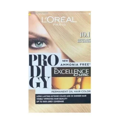 L'Oreal Prodigy Permanent Oil Hair Color Kit Super Light Ash Blonde 10.1 - ammonia free