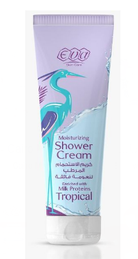 Eva Skin Care Moisturizing Shower Cream Tropical Scent with Milk Proteins
