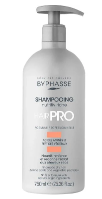 Byphasse Pro Nourishing, Strengthening & Restoring Shampoo with Amino Acids & Vegetable Peptides for Dry Hair