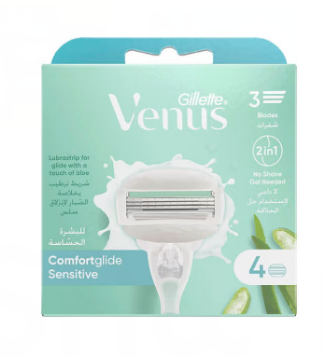 Gillette Venus Comfort Glide 3 Blades Razors for Sensitive Skin