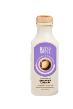 Nut Shell Hydrating & Refreshing Shower Cream with Macadamia & Rosewater - cruelty free, parabens free