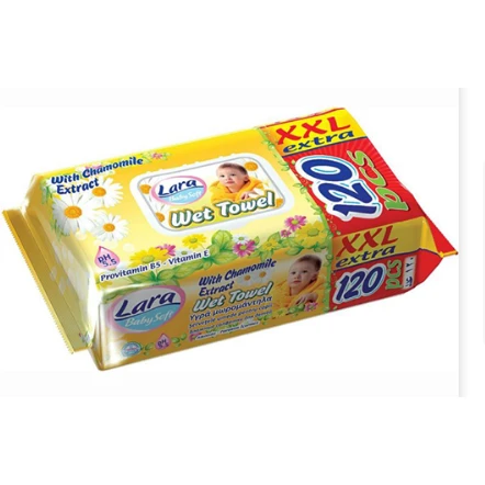 Lara Baby Soft Wet Towel Wipes PH 5.5 with Chamomile Extra - alcohol & parabens free