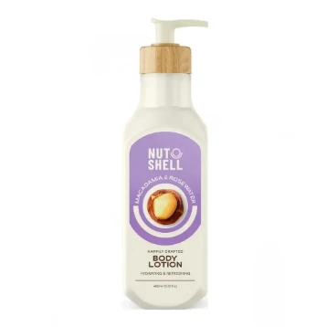 Nut Shell Hydrating & Refreshing Body Lotion with Macadamia & Rosewater - cruelty free, parabens free