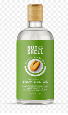 Nut Shell Non-Greasy Ultra Indulging & Revitalizing Body Gel Oil with Pistachio & Magnolia Extracts