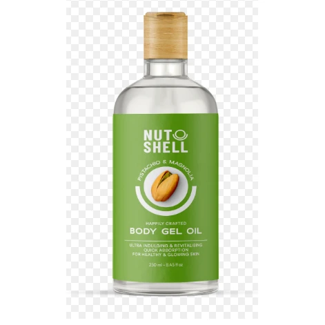 Nut Shell Non-Greasy Ultra Indulging & Revitalizing Body Gel Oil with Pistachio & Magnolia Extracts