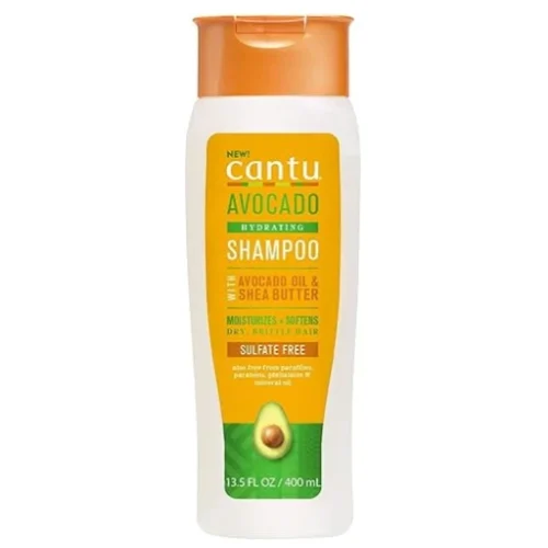 Cantu Hydrating Shampoo with Avocado Oil & Shea Butter for Dry & Brittle Hair - sulfate free, parabens free, paraffin free