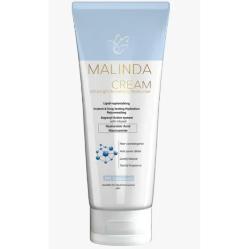 Bluebell Malinda Ultra Light Revitalizing, Moisturizing & Lipid Replenishing Cream with Hyaluronic Acid & Niacinamide for Oily & Acne-Prone Skin - non comedogenic, parabens free, harsh chemicals free