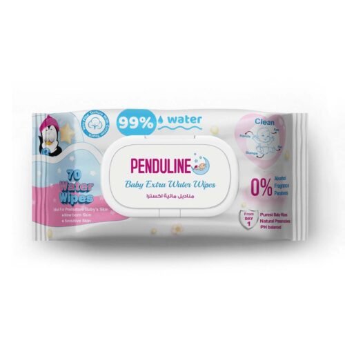 Penduline Extra Water Baby Wipes for Sensitive Skin - alcohol free, fragrance free, parabens free