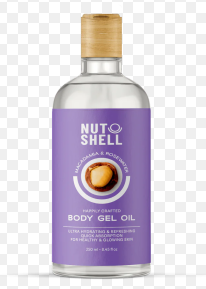 Nut Shell Ultra Hydrating & Refreshing Body Gel Oil with Macadamia & Rosewater - parabens free, cruelty free