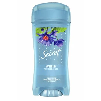 Secret 48H Antipersistant Clear Gel Deodorant Stick Waterlily Scent for Women