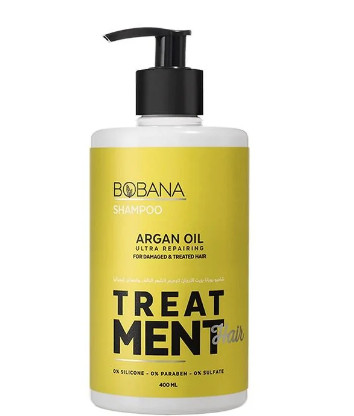 Bobana Treatment Ultra Repairing Hair Shampoo with Argan Oil for Damaged & Treated Hair - silicone free, parabens free, sulfate free