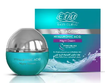 Eva Skin Clinic Plumping, Hydrating & Anti-Aging Facial Night Cream with Hyaluronic Acid