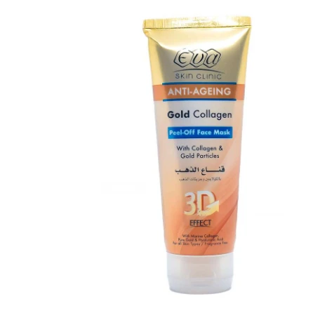 Eva Skin Clinic Anti-Aging Gold Collagen Peel-Off Face Mask with Gold Particles for All Skin Types - fragrance free