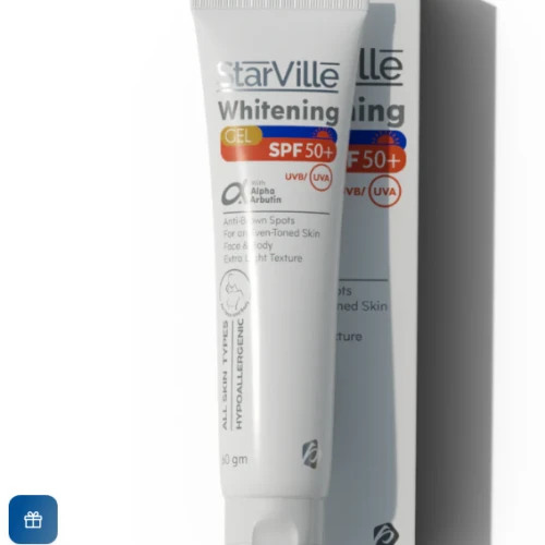 StarVille Hypoallergenic Whitening & Anti-Brown Spot Face & Body Gel with Alpha Arbutin for All Skin Types SPF50+