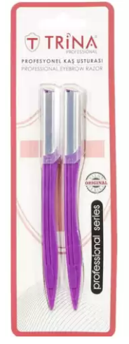 Trina Professional Purple Eyebrow Razors
