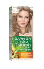 Garnier Color Naturals Nourishing Permanent Hair Dye Cream with Shea Butter, Avocado & Olive Oils Light Ash Blonde 8.1