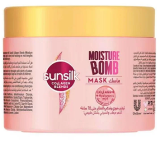 Sunsilk Collagen Blends 72H Moisturizing, Hydrating & Anti-Frizz Bomb Hair Mask with Hyaluronic Acid - animal testing free