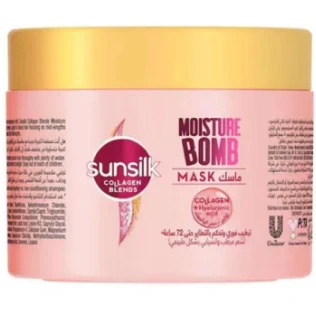 Sunsilk Collagen Blends 72H Moisturizing, Hydrating & Anti-Frizz Bomb Hair Mask with Hyaluronic Acid - animal testing free