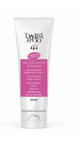 Twist & Go Volumizing & Thickening Shampoo with Panax Extract, Biotin & Argan Oil - sulfate free, parabens free