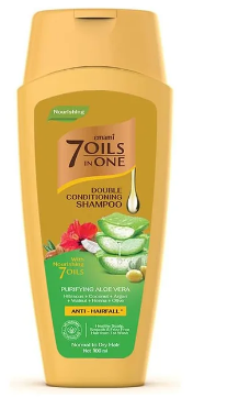 Emami 7 Oils in One Double Conditioning, Nourishing & Anti-Hair Fall Shampoo with Aloe Vera, Hibiscus & Coconut Oils for Normal to Dry Hair - parabens free, phthalate free, cruelty free