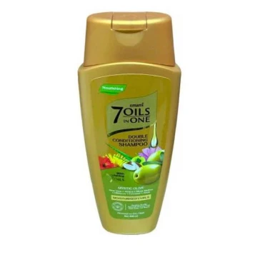 Emami 7 Oils in One Double Conditioning, Nourishing & Moisturizing Shampoo with Olive, Aloe Vera & Coconut Oils for Normal to Dry Hair - parabens free, phthalate free, cruelty free