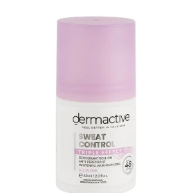 Dermactive Sweat Control Triple Effect Hypoallergenic 48H Whitening, Hair Minimizing & Anti-Perspirant Roll-On Deodorant
