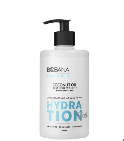 Bobana Hydration Deep Moisturizing Hair Conditioner with Coconut Oil for Dry & Frizzy Hair - silicone free, parabens free, sulfate free
