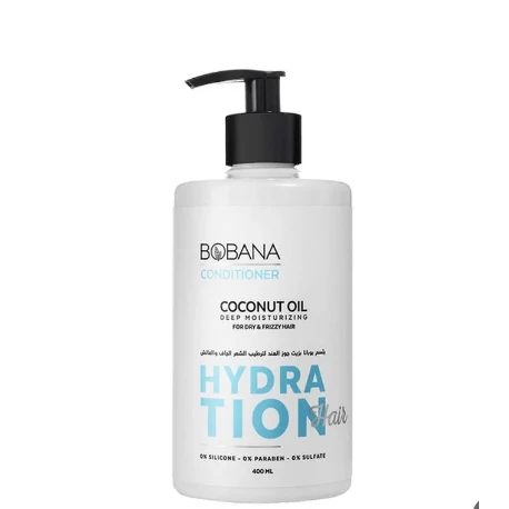 Bobana Hydration Deep Moisturizing Hair Conditioner with Coconut Oil for Dry & Frizzy Hair - silicone free, parabens free, sulfate free