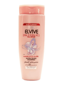 L’Oreal Elvive Extra Gloss Shmapoo with Glycolic Acid for Dull & Porous Hair - animal testing free