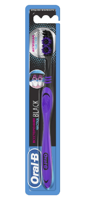 Oral-B All Rounder Black & Purple Medium Toothbrush with Active Cups