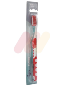 Migo's Classic Red & White Soft Toothbrush