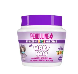 Penduline Kids Hair Cream with Apricot Oil for Wavy & Sensitive Hair - silicone free, mineral oil free, parabens free