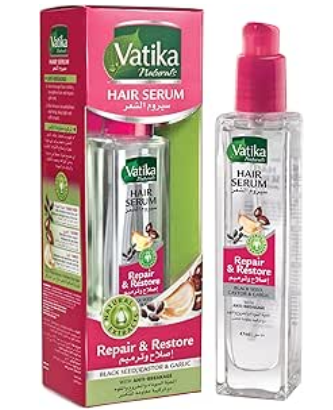 Vatika Naturals Repairing & Restoring Hair Serum with Black Seed, Castor & Garlic
