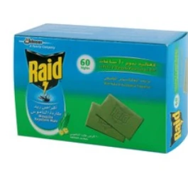 Raid Mosquito Repellent Mats with Natural Eucalyptus Fragrance for 60 Nights