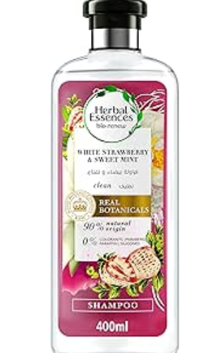 Herbal Essences Bio Renew White Strawberry & Sweet Mint Shampoo - paraffin free, parabens free, colorants free