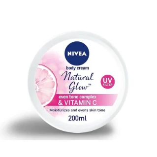 NIVEA Natural Glow Moisturizing & Skin Toning Body Cream with Vitamin C for Normal to Dry Skin (30% Off)