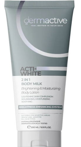Dermactive Acti-White 2in1 Hypoallergenic Brightening, Moisturizing & Nourishing Body Lotion for All Skin Types