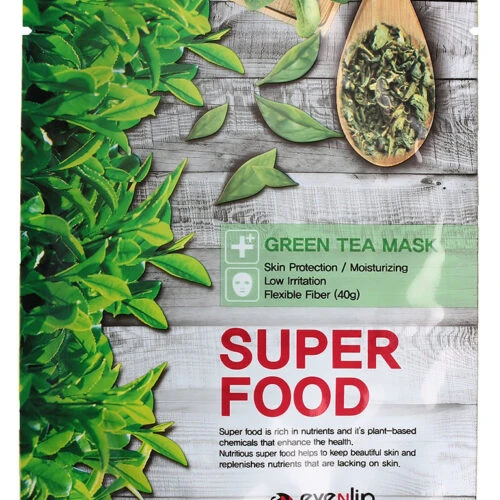 Eyenlip Beauty Super Food Protecting & Moisturizing Facial Sheet Mask with Green Tea Extract