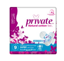 Private Maxi Pocket Super Pads with Wings 9 per pack